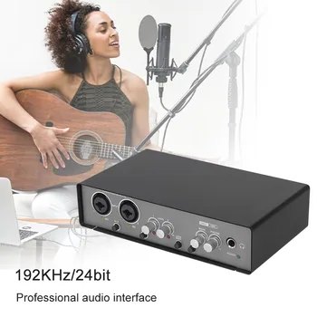 Аудиоинтерфейс zvučna kartica 24 bita/192 khz, konvertor ADC, račun za električnu gitaru na licu mjesta, stručni студийное pjevanje, podcast